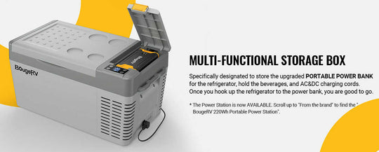 12V Portable Car Fridge with multifunctional storage box